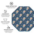 thumbnail image 4 of Pofeuu Space Puppy Print Leather Coasters Set of 6, Round Cups Mugs Mat Pad for Home Kitchen Heat Resistant Drink Coasters,Octagon, 4 of 7