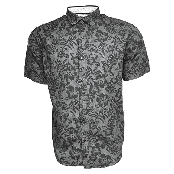 Tommy Bahama T321753BR Sport Perfect Score Seersucker Shirt Black M