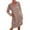Khaki, variant on Lindreshi Fall Dresses for Women Homecoming Dresses Fashion Womens Sexy Solid Cold Shoulder Long Sleeve V-Neck Regular Dress