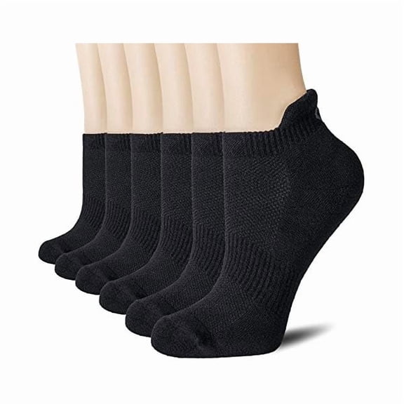 Eryueer 6 Pairs Ankle Athletic Running Socks Low Cut Sports Tab Socks for Men and Women