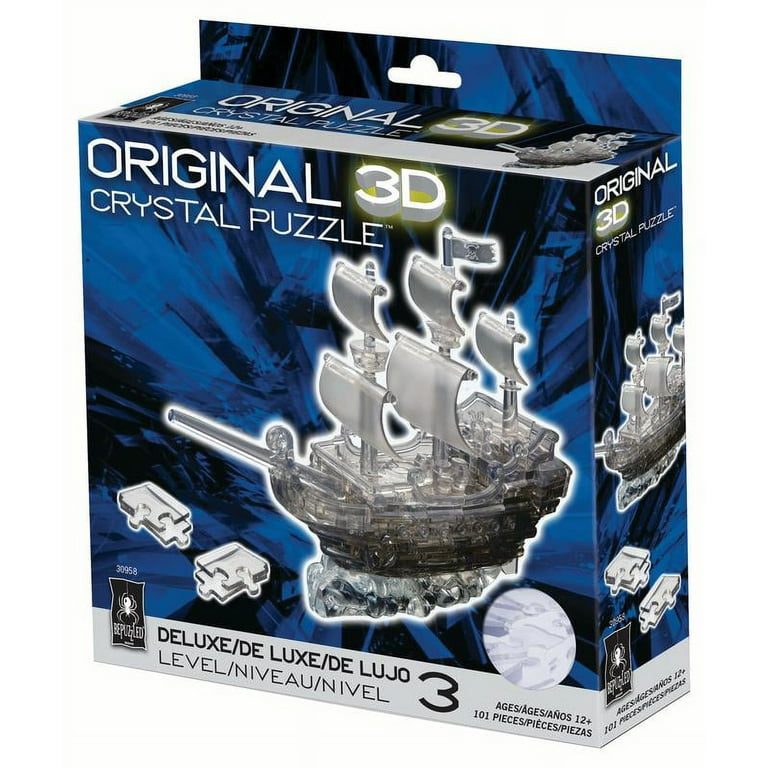 パズル Puzz 3D 希少 358p pirate ship 値下げ Deluxe 3D Crystal Puzzle - Black Pirate Ship - Walmart.com