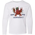 thumbnail image 3 of Inktastic WHO'S YOUR CRAWDADDY? Mardi Gras Crayfish Long Sleeve Youth T-Shirt, 3 of 5