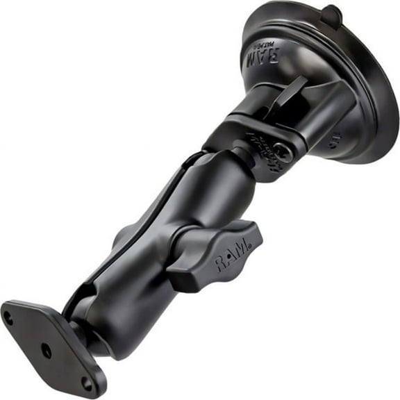 Ram Mounts RAM-B-166U Suction Cup Mount w/ Double Socket Arm