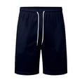 thumbnail image 5 of MKLEKYY Traje Informal De Dos Piezas A Rayas Para Hombre, Pantalón Corto Con Cremallera, Blusa De Manga Corta Y Bolsillo Con Cordón, 5 of 5