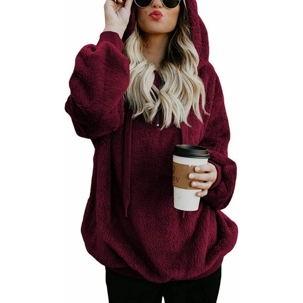 Sherpa hoodie hotsell women