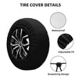 thumbnail image 2 of Gukieu Glowing Butterfly Print Car Tire Cover, Adjustable Waterproof and Dustproof Tire Protection Cover, Suitable for SUV, Truck, Van-15 inch, 2 of 6
