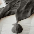 thumbnail image 5 of Taotanxi Throw Blanket Super Soft Cozy Fuzzy, Knitted Throw Blanket 37" x 39" for Couch Beige Blanket for Bed Sofa Chair Camping Travel (Gray), 5 of 7