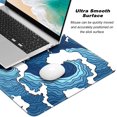 thumbnail image 3 of Extended Gaming Mouse Pad, Japanese Blue White Wave Mousepad, XL Large Mouse Mat Desk Pad 31.5*11.8 Inch, Waterproof Anime Mouse Pad with Stitched Edges and Non-Slip Base for Office Gaming, 3 of 6