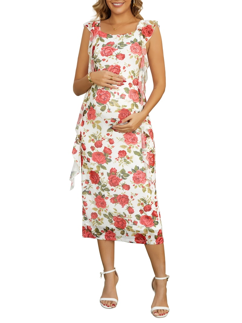 yellow cotton summer dress Sleeveless with Pockets Reformation Women's Tully Ditsy Size:52 (for waist size 56