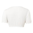 thumbnail image 5 of Women's Crop Top Long Sleeve Shrug JIANLAI Beer Festival Costumes Elegant Blouses Traditional Classy Crop Shirts (S-5XL) White, 5 of 6