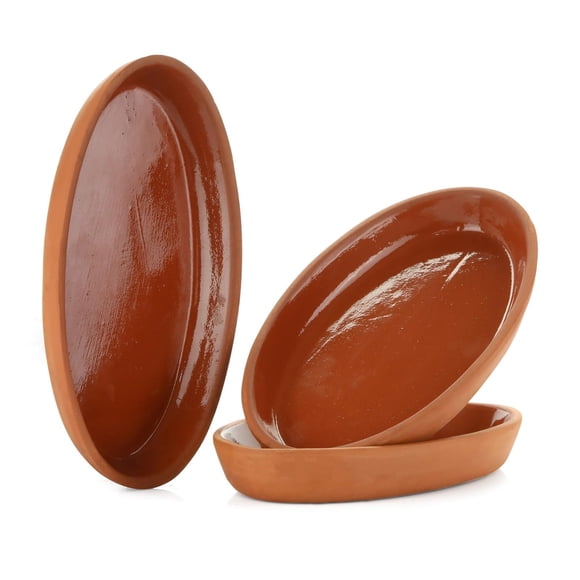 Juego de 2 sartenes de terracota aptas para horno Areste
