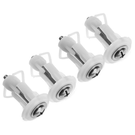 

4Pcs Top Fix Toilet Cover Screws Well Nut Pan Fixing WC Blind Hole Fitting Kit for Universal Toilet Hinges