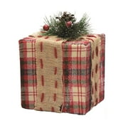625 square red brown and green plaid gift box with pine bow table top christmas - Decorative Christmas Gift Boxes With Lids 625 square red brown and green plaid gift box with pine bow table top christmas - Decorative Christmas Gift Boxes With Lids