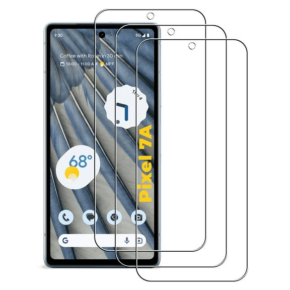AHABIPERS 3 Pack HD Tempered Glass for Google Pixel 7A Screen Protector, Anti Scratch, Bubble Free
