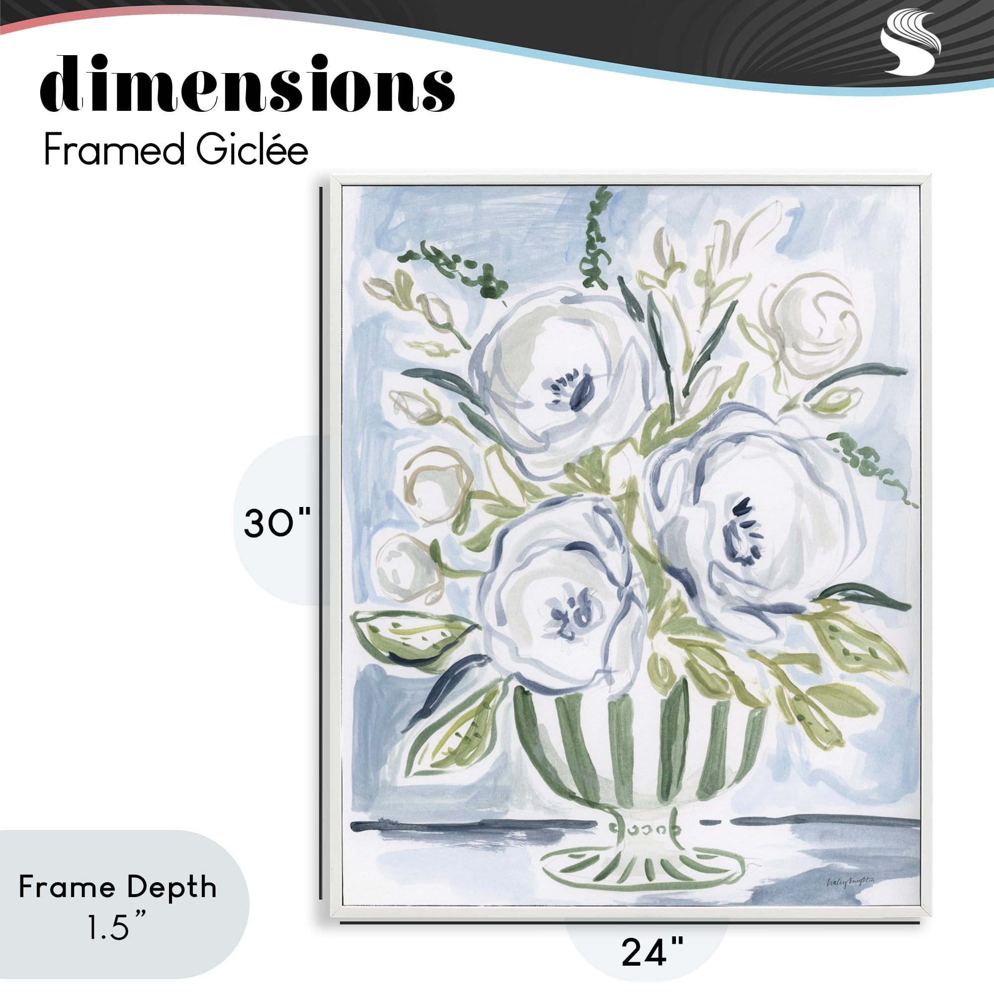 Stupell Industries Fiona Pastel Floral Bouquet White Framed Giclee Art, design by Haley Knighten
