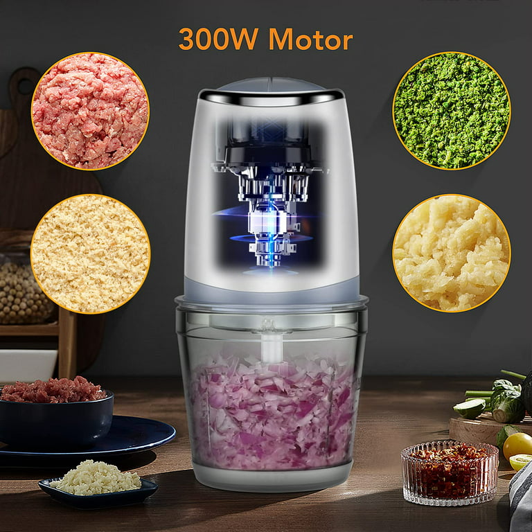 2 Cups Electric Vegetable Chopper & Mini Food Processor,kitchen Accessories