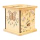 thumbnail image 1 of Alcancía de madera cuadrada, colección de alcancías, contenedor de escritorio, organizador Mariposa, 1 of 9