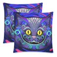 thumbnail image 1 of MKHERT Fairy Tale Alice Cat Pillowcase Pillow Protector Cushion Cover 18x18 inch,Set of 2, 1 of 3