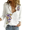 thumbnail image 4 of Cardigans pour Femmes Femmes Imprimé Coton Manches Longues Camisole Carrière Bloues Cardigans Hauts en Liquidation, 4 of 7