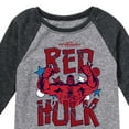 thumbnail image 3 of Marvel Captain America: Brave New World - Scribble Red Hulk - Toddler And Youth Kids Raglan, 3 of 5