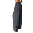 thumbnail image 2 of Franhais Women Casual Pants, Drawstring Elastic Waist Contrast Color Trousers with Pockets for Daily Street, 2 of 9