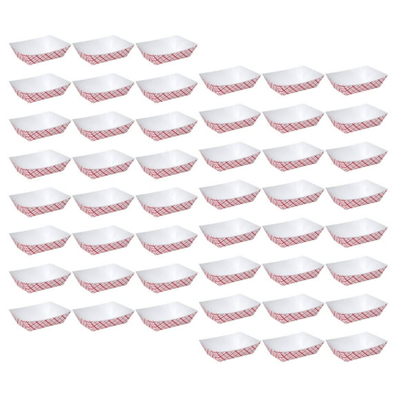 WHAMVOX 50Pcs Disposable Paper Food Boats MultiFunction Snack Trays for Home Birthday Parties and Gatherings