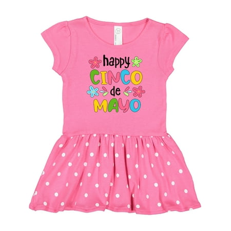

Inktastic Happy Cinco De Mayo Colorful Flowers Gift Baby Girl Dress