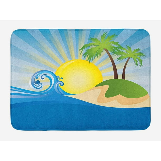 EREHome Beach Summer Beach Sun Rays Tropical Island Abstract