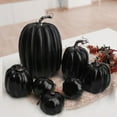 thumbnail image 1 of Calabazas falsas,Calabazas falsas Modelo Calabazas artificiales pequeñas,Calabazas de espuma falsas realistas Lindas calabazas de espuma realistas,Mini simulación de calabazas modelo Negro, 1 of 7