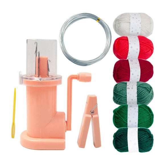 Máquina de Tejer a Mano perfecl Tejedora de carrete manual 6 colores rosa