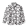 thumbnail image 4 of Uorisanigo Girls Half Zip Pullover Sweatshirt Oversized Sweatshirts Loose Cute Panda Print Long Sleeve Zipper Sweatshirts Athletic Pullover Jackets for Vacation Shopping Exercise Wear, 4 of 7