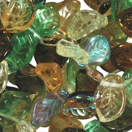 - Czech Glass 7x12mm Leaf Bead Mix, Earth Tones Mix (50)