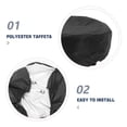 thumbnail image 3 of DEEPCRAFF Waterproof Black Tire Cover for Cars with Windproof Hook Universal Fit for Rv and Trailer Tires, 3 of 8
