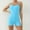 Blue, variant on Womens Jumpsuits Unitard Bodysuits One Piece Shorts Rompers Yoga Sleeveless Backless Bodycon Outfits Red 4(S)