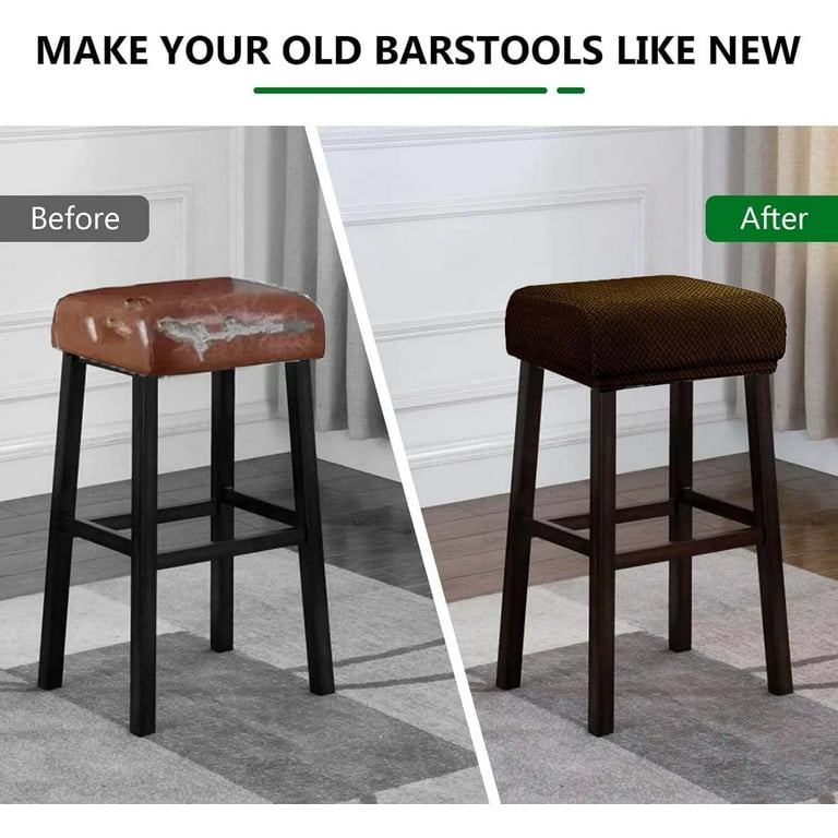 Bar Stool Covers Rectangle Set of 4/2/1 Saddle Bar Stool Covers