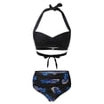 thumbnail image 4 of fvwitlyh Bikini Sets for Women High Waist Swimsuits Push Up Swimsuits Women Two Piece Bikinis Bathing Suits Bikini Sets for Women 2 Piece Bikinis Swimwear Shoulders Push up Bathing Suits, 4 of 5