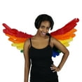thumbnail image 4 of Adult Rainbow Feather Costume Wings - Large Angel Fairy Pride Halloween-Cosplay Wing, 4 of 4