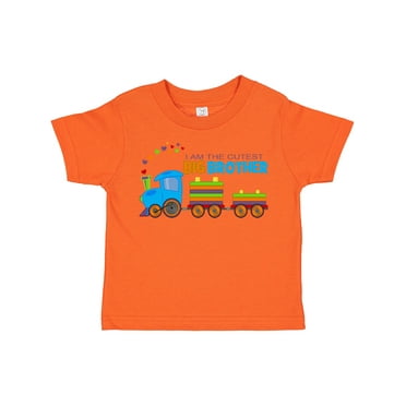 Inktastic I Am the Cutest Big Brother - Train Boys Toddler T-Shirt