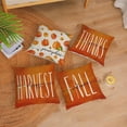 thumbnail image 4 of Set of 4 Fall Pillow Covers 12x12 Inch Fall Thanksgiving Pumpkins Throw Pillows Covers Autumn Harvest Decorative Cushion Covers Outdoor Sofa Couch Pillow Cases Fall Halloween Decorations (12 by 12), 4 of 5