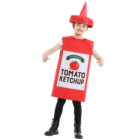 Seasons Mustard Costume Ketchup Cosplay Halloween Costume for Child 4-9 Years