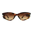 thumbnail image 3 of Womens Art Deco Mod Thick Temple Cat Eye Sunglasses Tortoise Brown, 3 of 4