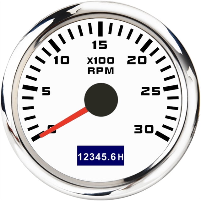 52mm Pointer Tachometer 0-3000/ 4000 RPM With LCD Hour Meter For Car Boat Yacht Waterproof Tachometer Gauge With Red Backlight ,Easy to Calibrate