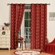 thumbnail image 5 of Cortinas navideñas estampadas | Cortinas opacas con ojales perforados | Decoración festiva para sala de estar en rojo y blanco | Panel bloqueador de luz de 135 x 213 cm, 5 of 5
