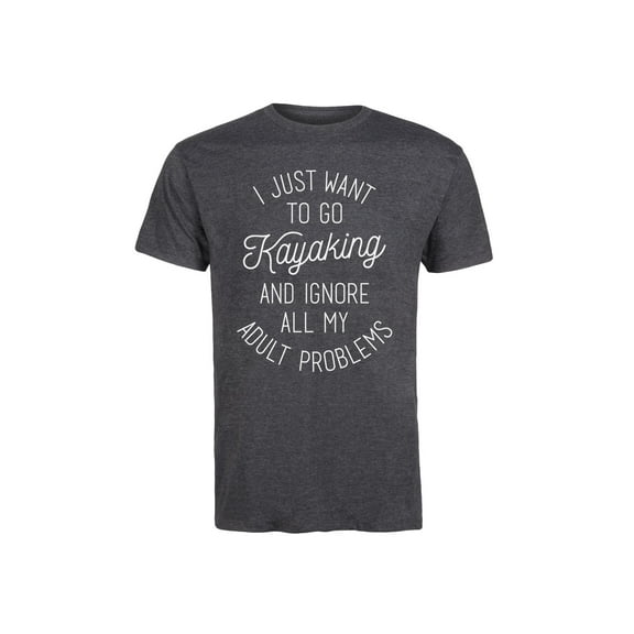 Instant Message - I Just Want To Go Kayaking - Men's Short Sleeve Graphic T-Shirt