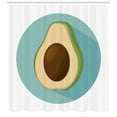 thumbnail image 3 of Avocado Shower Curtain, Raw Delicious Avocado Slice for Organic Nutrition and Vitamin Theme Graphic Design, Fabric Bathroom Set with Hooks, 69W X 70L Inches, Multicolor, by Ambesonne, 3 of 3