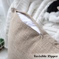 thumbnail image 3 of Textural Faux Linen Throw Cushion Pillow Covers Shams for Couch, Invisible Zipper, 45x45CM(Set of 2, Natural Linen), 3 of 7
