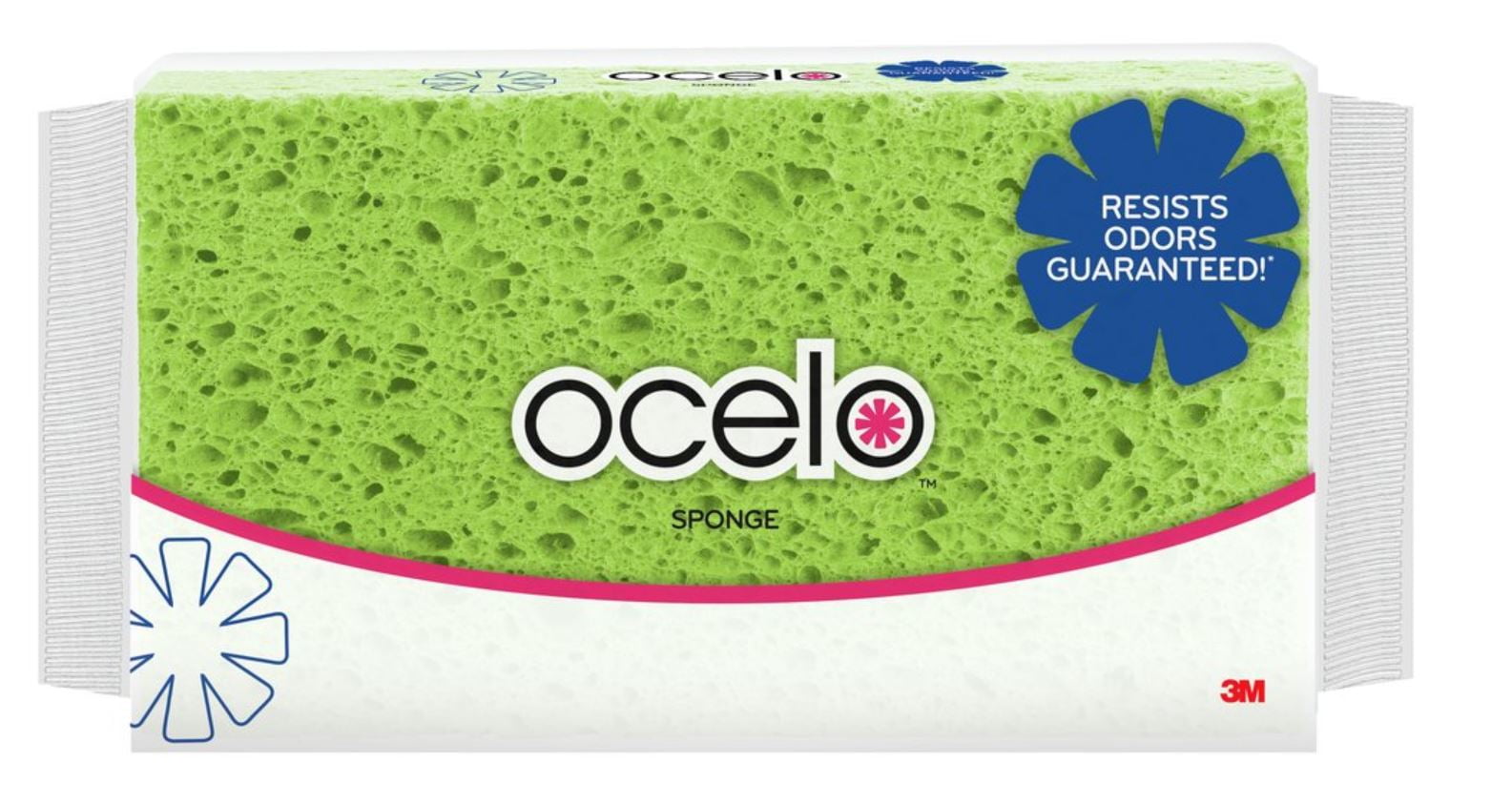 Ocelo Large Antimicrobial Utility Sponge, 12 Count, (Colors May Vary)