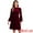 Red, variant on Velvet Smocked Waistline Wedding Guest Dress M Red