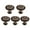 Bronze Tone, variant on Uxcell 0.94'' Knobs Round Dresser Knobs Pull Handle Zinc Alloy  Bronze Tone 5pcs