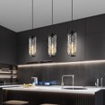 thumbnail image 7 of Mini Crystal Chandelier Modern Black Pendant Lighting Fixture for Dining Room ‎‎Kitchen island Living Room Bedroom(3-Pack ), 7 of 7